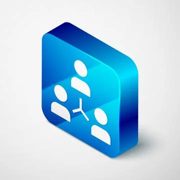 Isometric Project team base icon isolated on grey background. Business analysis 스톡 일러스트