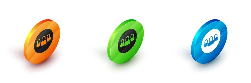 Isometric Project team base icon isolated on white background. Business analysis Stock Illustration