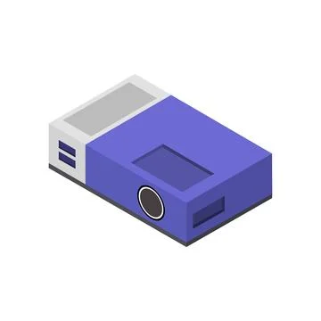 Isometric projector illustrated on background Stock Illustration