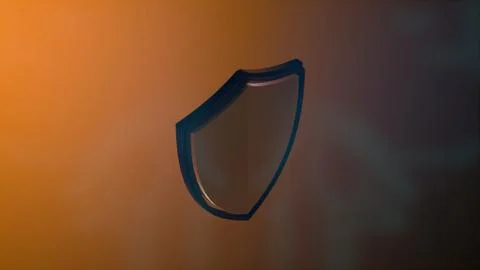 Isometric protection concept. 3d render of digital shield that protects personal Stock Illustration