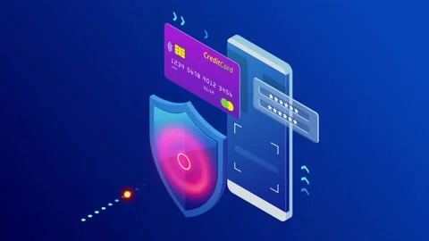 Isometric Protection network security and safe your data Stock Footage 131274519