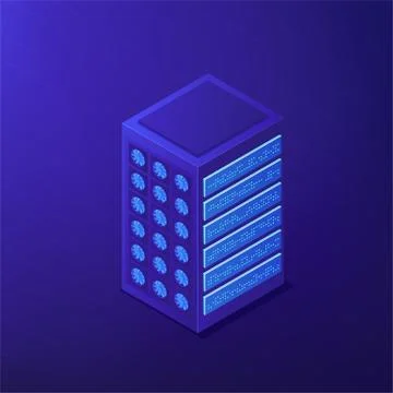 Isometric proxy server and IP concept. Illustrazione stock