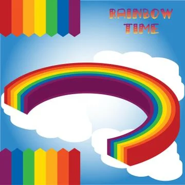 Isometric rainbow background vector Illustrazione stock