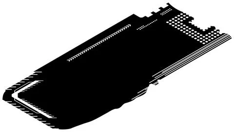 Isometric rectangular design clipart in tech style isolated on white. Stock Illustration