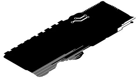 Isometric rectangular design clipart in tech style isolated on white. Stock Illustration