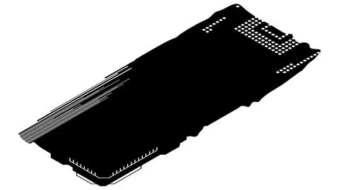 Isometric rectangular design clipart in tech style isolated on white. Short. Stock Illustration