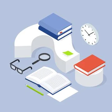 Isometric Research Concept Illustration Stock Illustration
