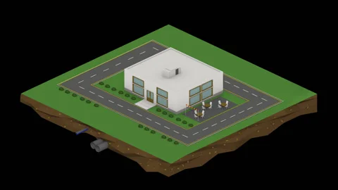 Isometric Restaurant Animation Stock Footage 118058029