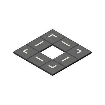 Isometric road concept design template Stock Illustration