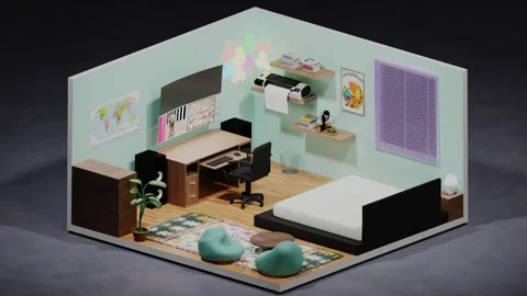 Isometric room 動画素材 139004400