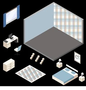 Isometric room Stock Illustration