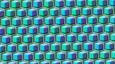 Isometric rounded cubes pattern with sharp corners Stock Illustration