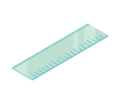 Isometric ruler school Illustrazione stock