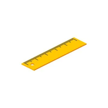 Isometric ruler on white background. For web design and application interfa.. Illustrazione stock