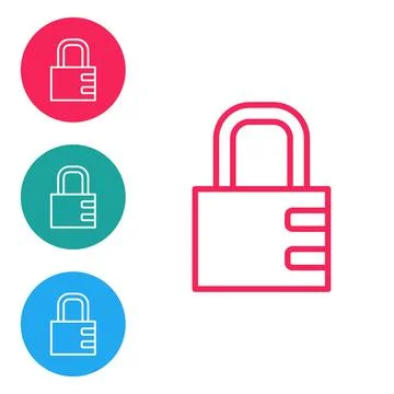 Isometric Safe combination lock icon isolated on orange background. Combination Stockillustratie