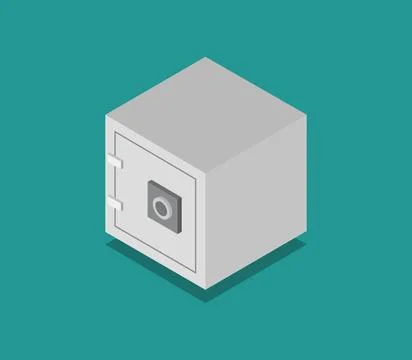 Isometric safe icon illustrated in vector on white background Isometric sa... Stock Photos