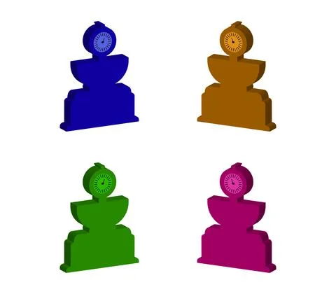 Isometric scale on white Stock Illustration