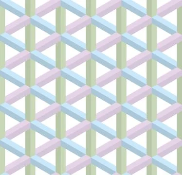 Isometric seamless pattern. 3D optical illusion background. Illustrazione stock