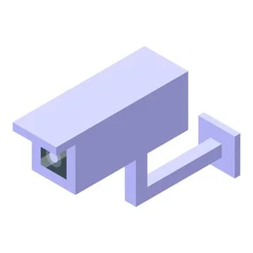 Isometric security camera observing and protecting property Stock Illustration