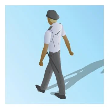 Isometric Of A Security Guard Stock Illustration