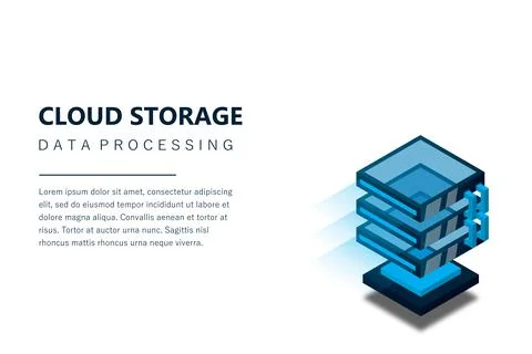 Isometric Server, Digital space, Data storage, Data center, Big Date, Wab ban イラスト素材