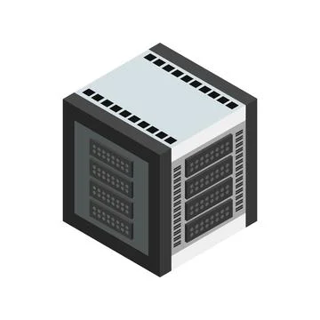 Isometric server illustrated in vector Stock Illustration