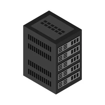 Isometric server illustrated in vector Stock Illustration