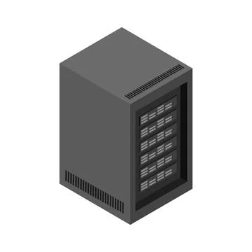 Isometric server illustrated in vector Stock Illustration