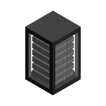 Isometric server illustrated in vector Stock Illustration