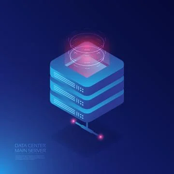 Isometric server Stock Illustration