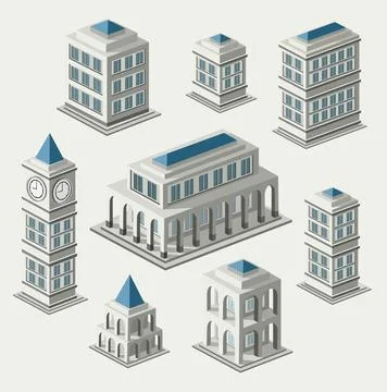 Isometric set Stock Illustration