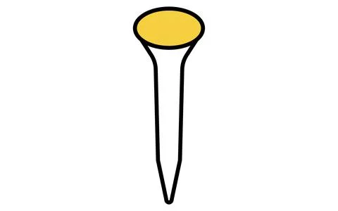 Isometric simple line drawing tool icon, nail Illustrazione stock
