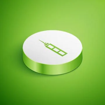 Isometric Skyscraper icon isolated on green background. Metropolis architec.. Stock Illustration