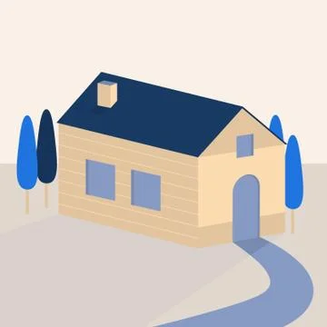 Isometric small home Stock Illustration