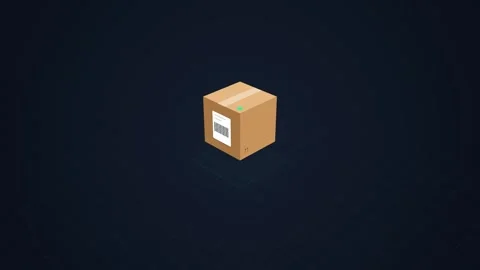 Isometric Smart Cargo Video stock 344663572