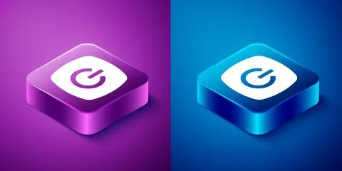 Isometric Smart home icon isolated on blue and purple background. Remote control Ilustración de archivo