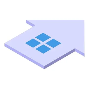 Isometric smart home logo representing home automation and internet of things Stock Illustration