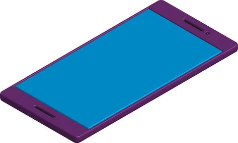 Isometric Smart Phone Vector Design Stock Illustration