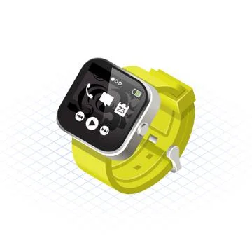 Isometric Smart Watch Stock Illustration