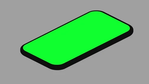 Isometric Smartphone with Green Screen Video stock 133892215