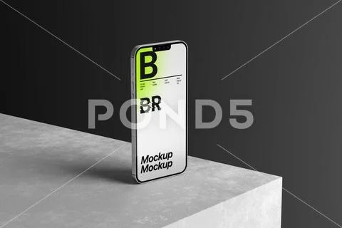 Isometric Smartphone Mockup Display PSD 템플릿