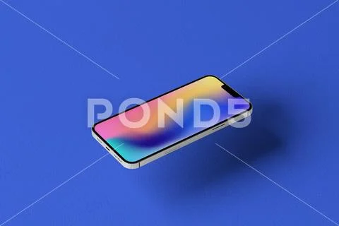 Isometric Smartphone Screen Mockup PSD Template