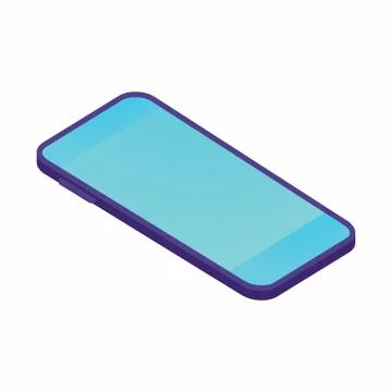 Isometric smartphone template on white Illustrazione stock