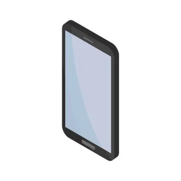 Isometric of smartphone vector isolated on white background. Stock Illustration