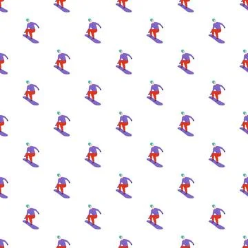 Isometric snowboarder pattern for winter sport theme design 스톡 일러스트