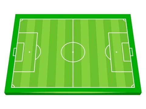 Isometric Soccer Field Perspective Stadium Ground Illustration Stock Illustration