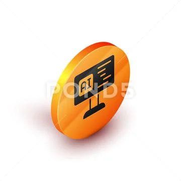 Isometric Software, web developer programming code icon isolated on white bac 库存插图