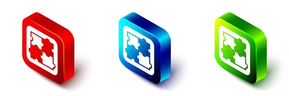 Isometric Solution to the problem in psychology icon isolated on white Stock Illustration