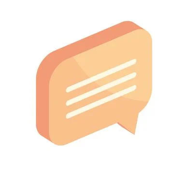 Isometric speech bubble Stock Illustration
