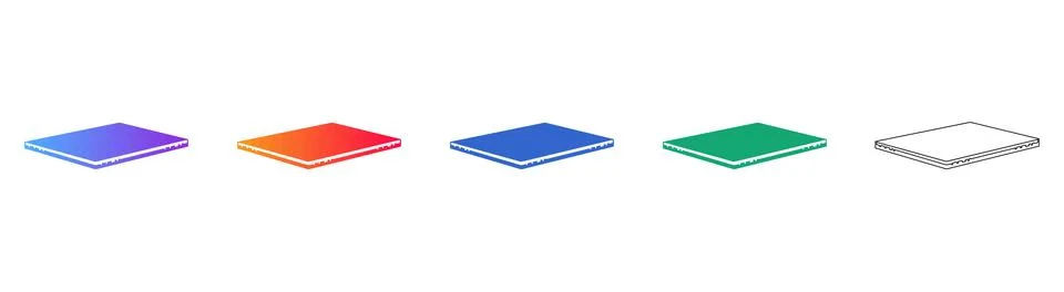 Isometric Square Platform Vector Illustration Stock Illustration